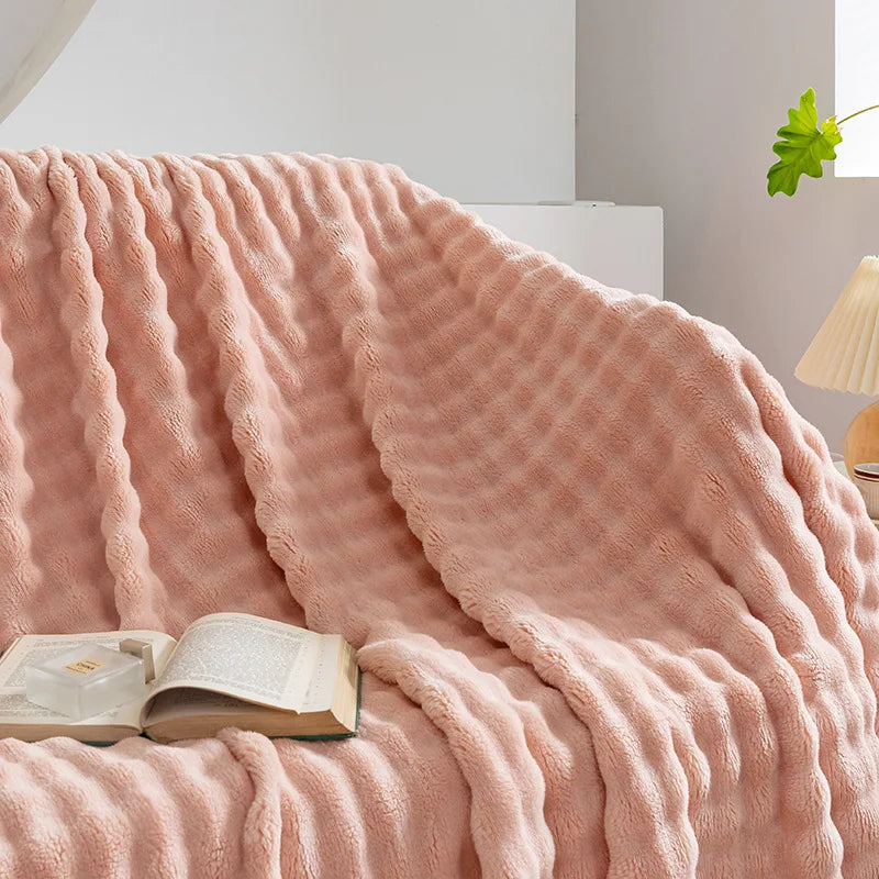 Weight Bubble Flannel Blanket